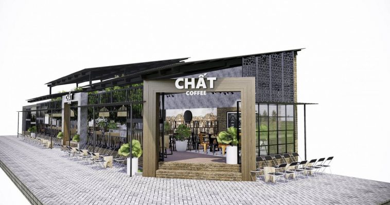 thiết kế quán cafe nhà tiền chế