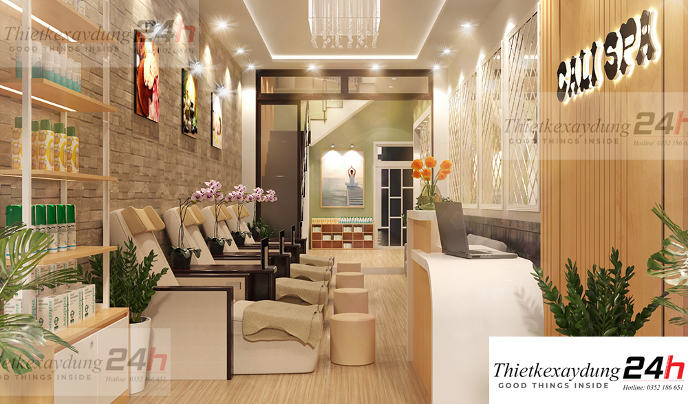 thiết kế spa đẹp diện tích nhỏ